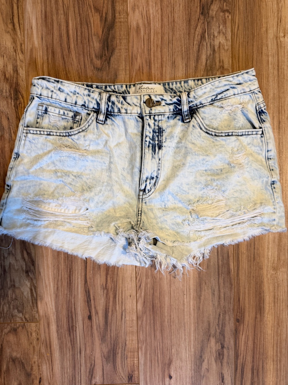 KanCan Light Blue Distressed Denim Cutoff Shorts